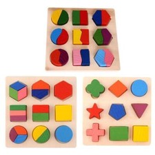 Kids Baby Wooden Learning Geometry Educational Toys Puzzle Montessori HCXM Educational Toy price