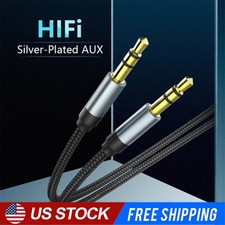 6FT 3.5mm AUX Audio Nylon Braided Cord Cable PC iPod Car Phone headphone more Audio Cable price
