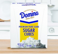 Domino Premium Pure Cane Sugar Cubes Dots, 1 Pound Box Sweetener 126 cubes! Granulated and Cube Sugar price