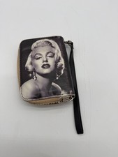 Marilyn Monroe Print Zip-Around Wristlet Wallet Black and White Graphic Clutch Women's Wallet price