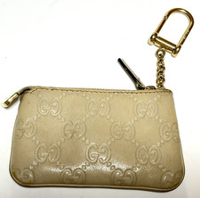 GUCCI Leather coin purse key case key ring Gucci ssima GG logo Beige Ivory Women's Wallet price