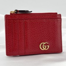 GUCCI GG Marmont Leather Coin Purse Red Women's Wallet price