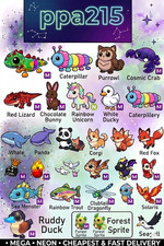 Ruddy Duck - Forest Sprite- Solaris - Aestus - Burger Bear - Adopt pets Milk price