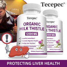 Organic Milk Thistle 400mg Capsule Liver Detoxification Cleanse Digestive Health Milk price