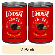 (2 pack) Lindsay Large Pitted Black Ripe Olives, 6 oz Olives price
