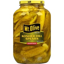 Mt. Olive Kosher Dill Spears fresh Pack Pickles - 128 fl Oz JAR... Olives price