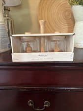 Glass Honey and Jam Serve Containers and Caddy - Hearth & Hand Brand NEW IN BOX Honey and Jam price