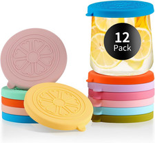 Oui Yogurt Jar Lids Silicone | 12 Pack Colorful Covers Fit for 5 Oz Oui Yogurt G Yogurt price