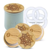 La Fermiere Yogurt Pot Lids - Choose From Bamboo Wood of Food Grade Silicone Yogurt price
