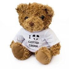 I LOVE CLOTTED CREAM (CORNISH FLAG) - Teddy Bear - Cute - Cornwall Gift Present Clotted Cream price
