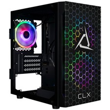CLX Spear Micro Tower Black, Tempered Glass, Includes 3 RGB Fans, no PSU, MATX PC Cases price