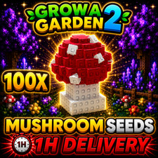 🪴Grow a Garden 2🪴 | 🍄 100x MUSHROOM SEEDS🍄 | 🔴1 HOUR DELIVERY🔴 Fruits price