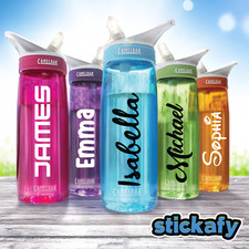 Water Bottle Name Label Sticker Personalized Kids School Lunch Box Drink Single Water price