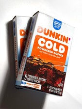 (2) Dunkin Donuts Cold Brew ICED Coffee 6 Powdered Instant Packs Packets Iced Coffees price