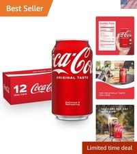 12 fl oz Classic Coca-Cola Cans - Timeless Taste in a Convenient Fridge Pack Traditional Beverages price