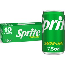 Sprite Lemon Lime Mini Soda Pop Soft Drink, 7.5 fl oz, 10 Pack Cans Traditional Beverages price
