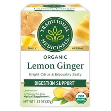Traditional Medicinals Organic Lemon Ginger Tea, 1.13 16 Count (Pack of 1) Traditional Beverages price