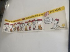 1989 Peanuts Gang Tumbler Promo Oscar Mayer Deli Meats Bumper Sticker Deli Meats price