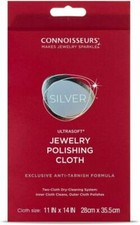 Connoisseurs Silver Jewelry Polishing Cloth Cleans and Polishes All Silver Polishers and Cleaners price