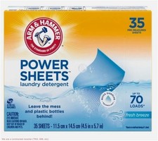 Arm & Hammer Laundry Detergent Power Sheets,Fresh Breeze, 35 Ct Laundry Detergent price