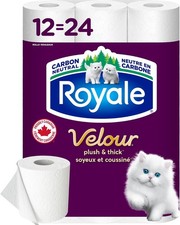 Royale Velour Toilet Paper, 12 Equal 24 Rolls, 142 Bathroom Tissues per roll Toilet Paper price