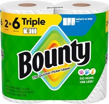 Bounty Select-A-Size Paper Towels White 2 Triple Rolls = 6 Regular Rolls Paper Towels price