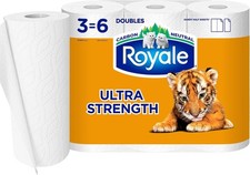 Royale Tiger Strong Paper Towel, 3 Double Equal 6 Rolls, 98 Half Sheets per Roll Paper Towels price