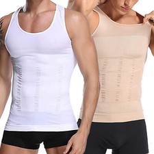 Men's Slimming Body Shaper Vest Abs Abdomen Compression Shirt Muscle Tank Tops Men's Tank Tops / Undershirts price