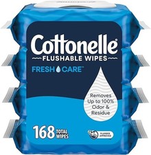 Cottonelle Fresh Care Flushable Wet Wipes, Adult Wet Wipes, 4 Flip-Top Packs, 42 Wet Wipes price