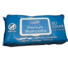 50 Count Inspire Adult Wet Wipes 8"x12" Wash Cloths Incontinence Cleansing Wet Wipes price