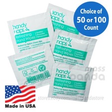 HandyNaps Refreshing Hand Wipes/Moist Towelettes/Wet Naps, Individually Wrapped Wet Wipes price