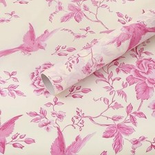 60 Sheets Pink Floral Tissue Paper Rose Flower Bird Decorative Wrapping Paper Paper Tissue price