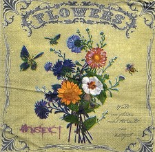 (2) Two Paper Lunch Napkins for Decoupage/Mixed Media - Mixed Bouquet vintage Napkin price