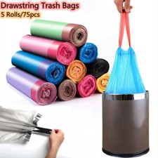 75pcs Random Colors Small Garbage Bag Disposable Home Drawstring Trash Bags Trash Bags price
