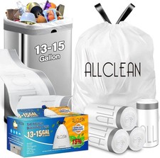 Allclean 13-15 Gal Trash Bags 30ct Drawstring Kitchen Garbage Liners Strong Trash Bags price