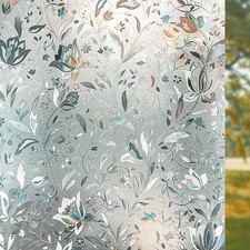 Window Privacy Film, Frosted Removable Glass 17.5" x 78.7", White Cling Film price