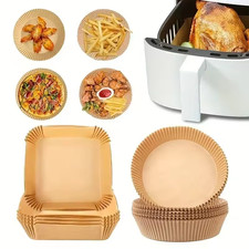 50PCS Disposable Air Fryer Paper Liners Round Parchment Baking Sheets Non Stick Baking Paper price