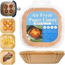 100pc Air Fryer Disposable Paper Liner Non-stick Baking Oil-proof Liners Square Baking Paper price