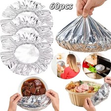 10-60PCS Reusable Aluminum Foil Food Covers Heat Insulation Bowl Pot Lids Aluminum Foil price