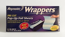 25 Pack Reynolds Wrappers Pre Cut Pop Up Aluminum Foil Sheets Easy Use! 2010 NOS Aluminum Foil price