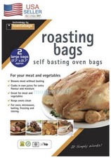 2 Pack Giant Turkey Jumbo Roasting Cooking Oven Bags Large Size 18" x 22" W/Ties Oven Bag price