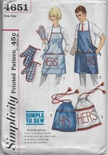Vintage Simplicity Sewing Pattern 4651 APRON, OVEN MITT, LAUNDRY/UTILITY BAG Oven Bag price