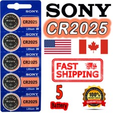 5 Pcs SONY CR2025 Lithium Cell Battery 3V 162mAh Ship Exp. 2030 Ship From Canada Battery price