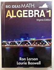 Big Ideas Math, Algebra 1, - Hardcover, by Ron Larson; Laurie - Very Good Mathematics price