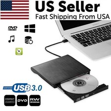 CD DVD RW External Drive USB 3.0 Writer Burner Player Black For Apple & PC CD & DVD Drives price