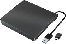 2024 External CD DVD RW Drive USB 3.0 Writer Burner Player Black For Laptop PC CD & DVD Drives price