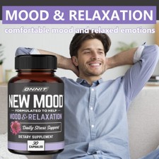New Mood & Relaxation Emotional Stress Herbal Dietary Supplements 30 Capsules Herbal Supplements price