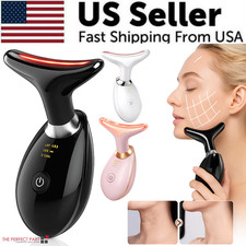 Neck Face Lifting Massager Skin Tighten Device LED anti Wrinkle Double Chin US Massage Devices price