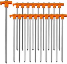 20 Pack Tent Stakes Heavy Duty, 10inch Tent Stakes Pegs, Metal Tent Spikes Groud Tent price