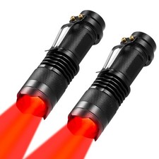 2 Pack Red Light Flashlight Single Mode Red LED Flashlight One Mode Zoomable Flashlight price